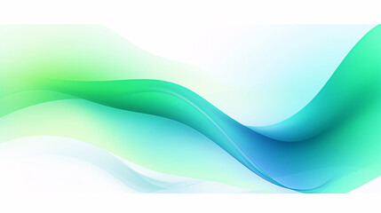 Fototapeta premium Abstract modern wave banner green background, gradient green wave PPT concept background illustration