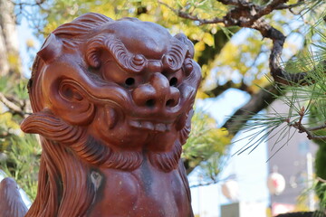 Fototapeta na wymiar 備前焼の狛犬