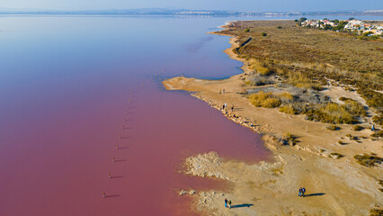 pink lagoon at Torrevieja