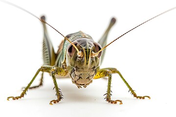 Fototapeta premium Mystic portrait of Woodland Cricket, beside view, full body shot, Close-up View, 