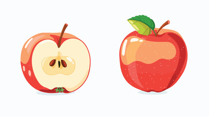 Delicious apple fruit icon vector illustration 