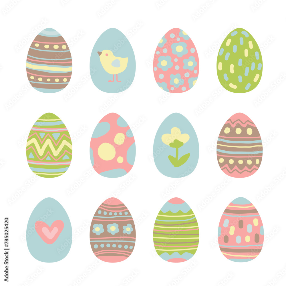 Poster easter eggs set-01