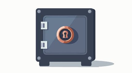 Small safe. Flat style illustration or icon