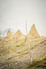 Landscape of Chimney Bluffs State Park of New York