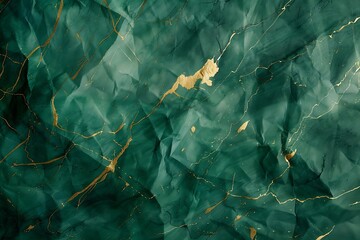 green abstract watercolor background with yellow streaks - obrazy, fototapety, plakaty