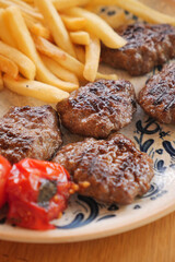 Traditional Turkish Cuisine Meatball Akhisar Kofte