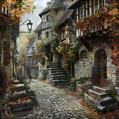 Fototapeta premium street in the town