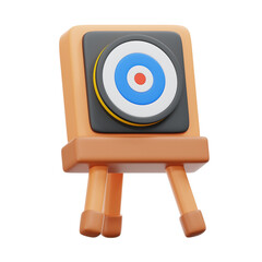 arrow target direction 3d icon illustration