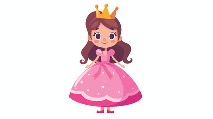 Cute little princess isolated on a white background 