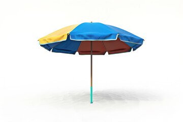 Obraz premium Seashore umbrella isolated on white background