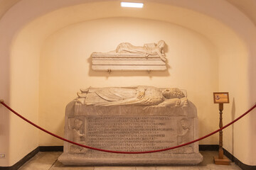 Vatican grottoes. Tomb of Nicholas V. St. Peter´s basilica. Rome