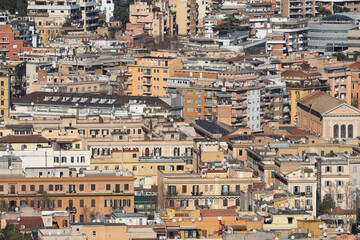Rome city center urban landscape. World heritage. Streets and facades