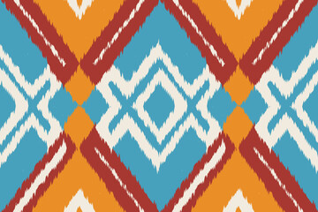 Abstract ethnic ikat chevron pattern background. ,carpet,wallpaper,clothing,wrapping,Batik,fabric,Vector illustration.embroidery style.
 - obrazy, fototapety, plakaty