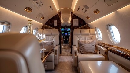 Elegant Flight: Minimalist Luxury in the Sky. Concept Luxury Travel, Flight Experiences, Minimalist Design, Sky Photography, Elegant Lifestyle