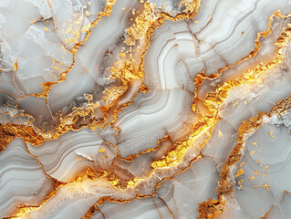 Refined Marble and Gold Wallpaper, Elegant Abstract Image with Opulent Textures and Luxurious Accents 