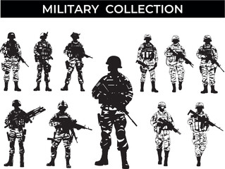 Collection of Military Silhouettes