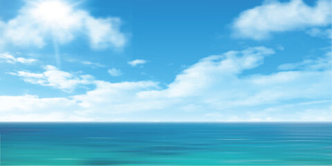 海　暑中見舞い　風景　背景