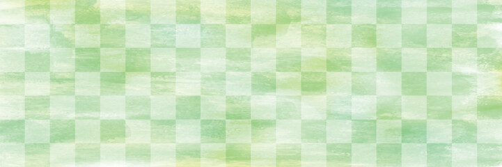 新緑　和紙　チェック　背景