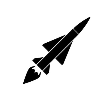 recommend clip art: Missiles rocket icon. Atomic warhead silhouette. Vector illustration.