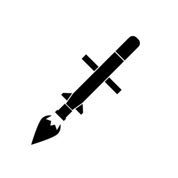 recommend clip art: Missiles rocket icon. Atomic warhead silhouette. Vector illustration.