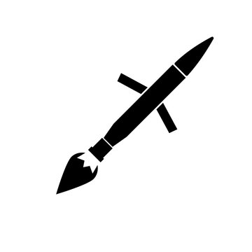 recommend clip art: Missiles rocket icon. Atomic warhead silhouette. Vector illustration.