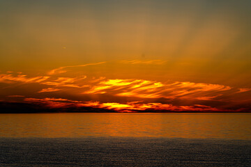 The View of Sunset of Lake Ontario - obrazy, fototapety, plakaty