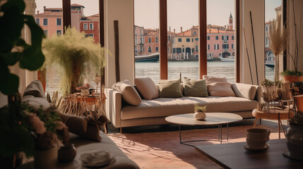 Beautiful and chic apartment with view to the canal, Venice, Italy 
