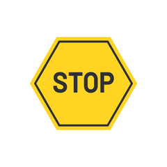 STOPのアイコン　標識　マーク　サイン　黄色