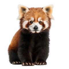 Red panda isolated on transporent background. A wild predatory animal of the canid family