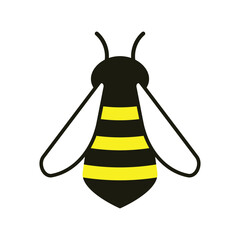 Honey bee wing insect logo 