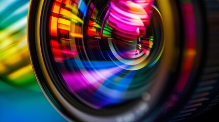 Closeup of a DSLR lens as the zoom mechanism engages - obrazy, fototapety, plakaty