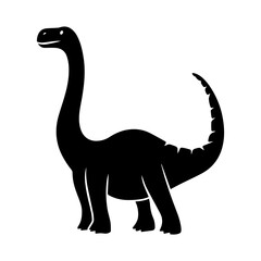 Sauropod dinosaur vector silhouette © Minh Do