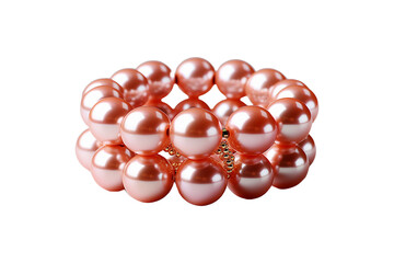 Pearl Colored Bead on transparent background.