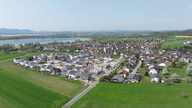 Luftaufnahme von Markelfingen, Ortsteil der Stadt Radolfzell am Bodensee