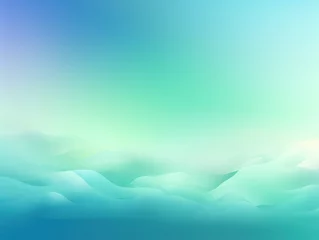 Fototapeten Abstract sky blue and green gradient background with blur effect, northern lights. Minimal gradient texture for banner design. Vector illustration © GalleryGlider