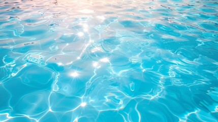 Surface of blue swimming pool.background of water in swimming pool.