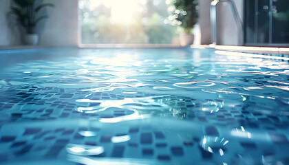 Swimming pool background. Generative ai design concept.