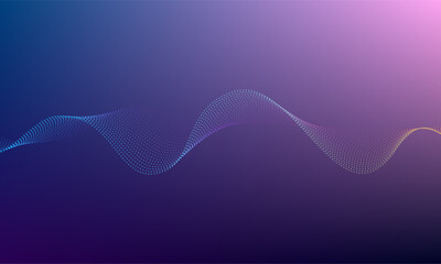 wave pattern particle background with color gradient background