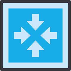 Obraz premium Meeting Point, Assembly Point, Signaling, Emergency, Sign, Arrows Icon