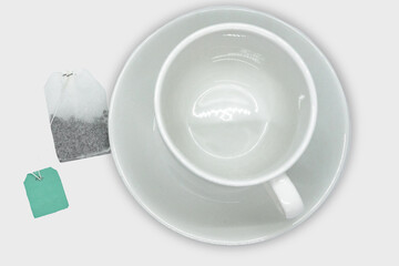 Tea Cup with Tea Bags Mockup