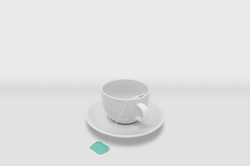 Tea Cup with Tea Bags Mockup