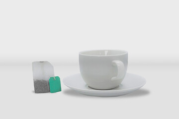 Tea Cup with Tea Bags Mockup