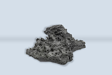 A volcanic ash rock decorative podium in black 3D