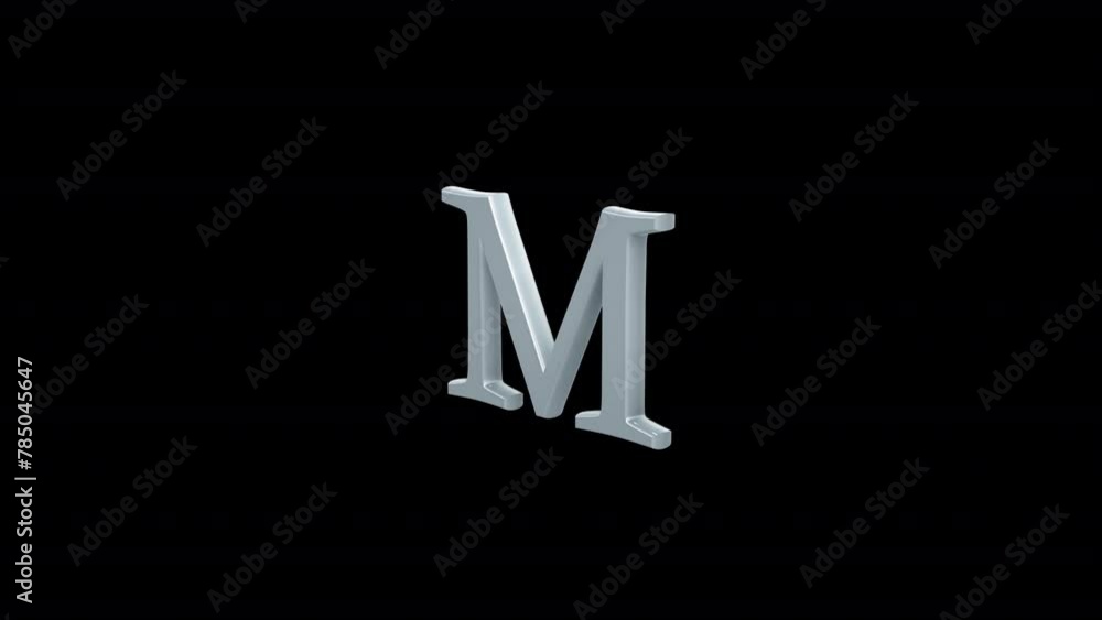 Poster custom 3d m alphabet letters for unique visual experiences - enhance your presentations with engagin