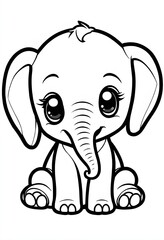 Whimsical Elephant Coloring Pages for Toddlers: Cute and Playful

