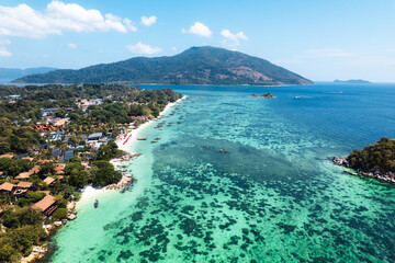 Angle view on tropical island,Lipe island,Thailand