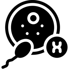 Vector Icon Sperm, Chromosome, DNA, genetics, Fertilization