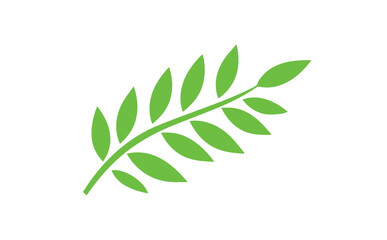 Leaf icon. Green Leaf icon on white background. Vector illustration