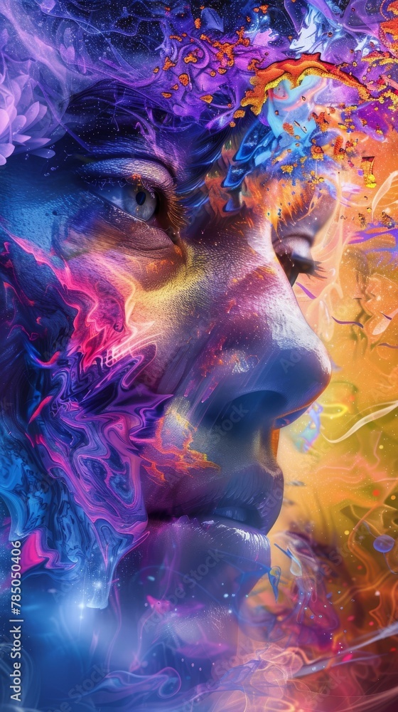 Poster discover digital masterpieces at an ai art exhibition, highlighting creativity through advanced algo