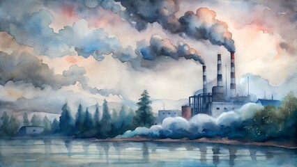 polluting factory